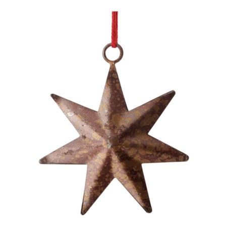 Antique Star Christmas Metal Ornament